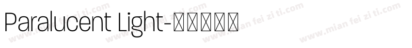 Paralucent Light字体转换